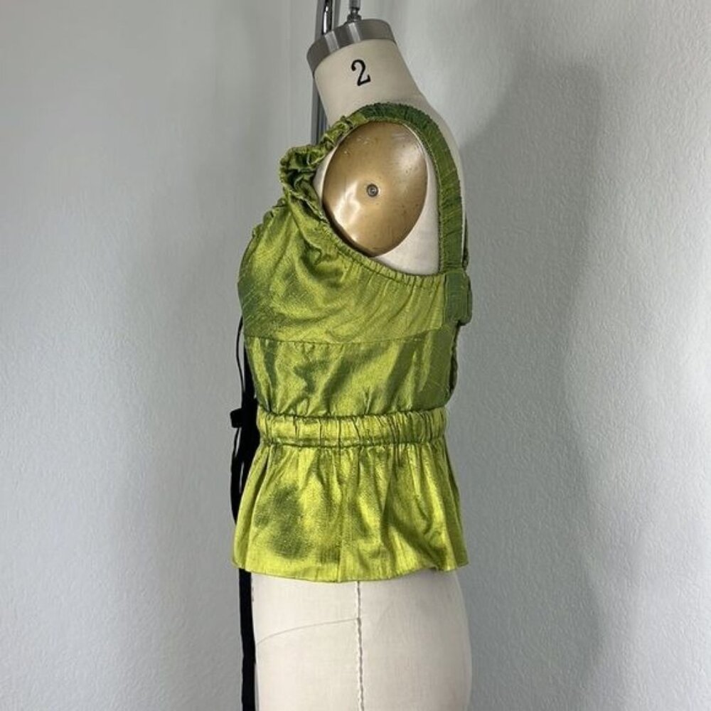 CIAO LUCIA Ilaria Silk Sleeveless Top with Velvet Bow - Picture 8 of 10